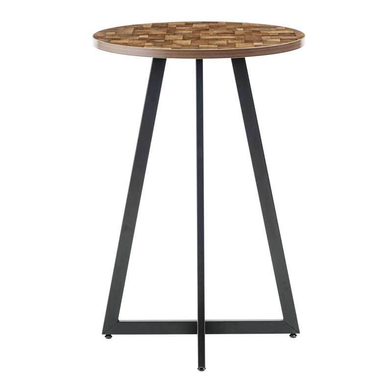 木目×アイアンが映えるハイテーブル|立ち作業にも最適な美シルエット