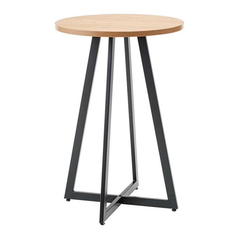 木目×アイアンが映えるハイテーブル|立ち作業にも最適な美シルエット