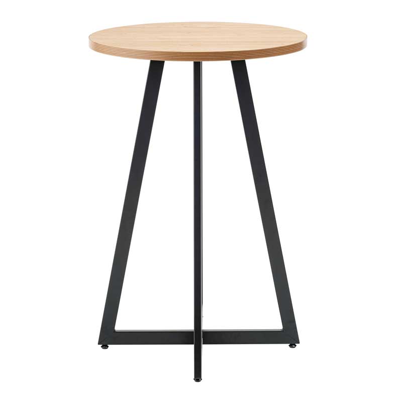 木目×アイアンが映えるハイテーブル|立ち作業にも最適な美シルエット