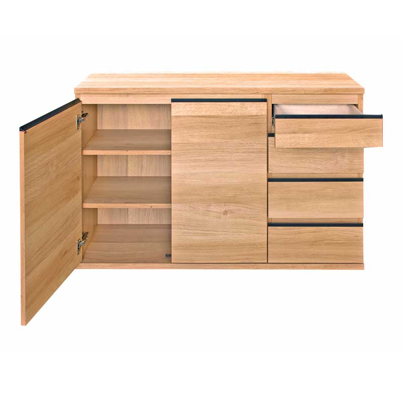 北欧モダンキャビネット｜奥行スリムな収納チェスト｜幅120cm