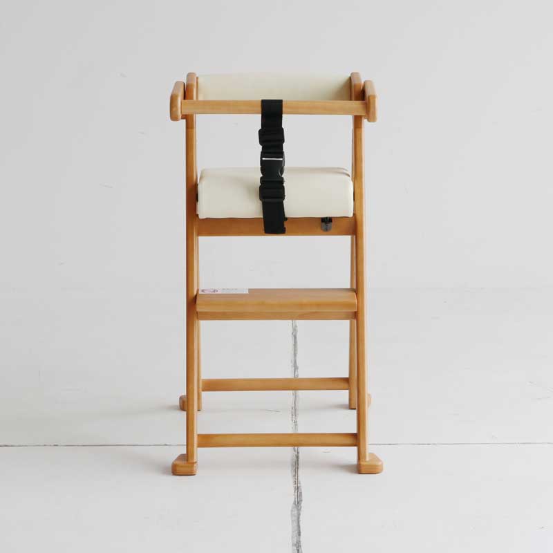 北欧ナチュラルデザインの折りたたみ式子供用ハイチェア