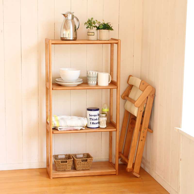 北欧ナチュラルデザインの折りたたみ式子供用ハイチェア