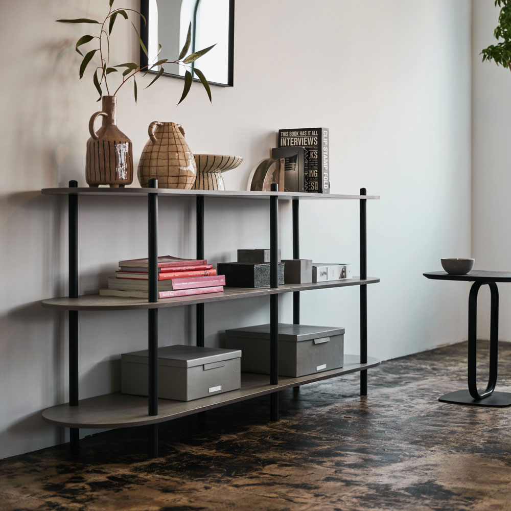 石目調3段オープンラック｜シンプル×高級感×間仕切り収納 | インテリア