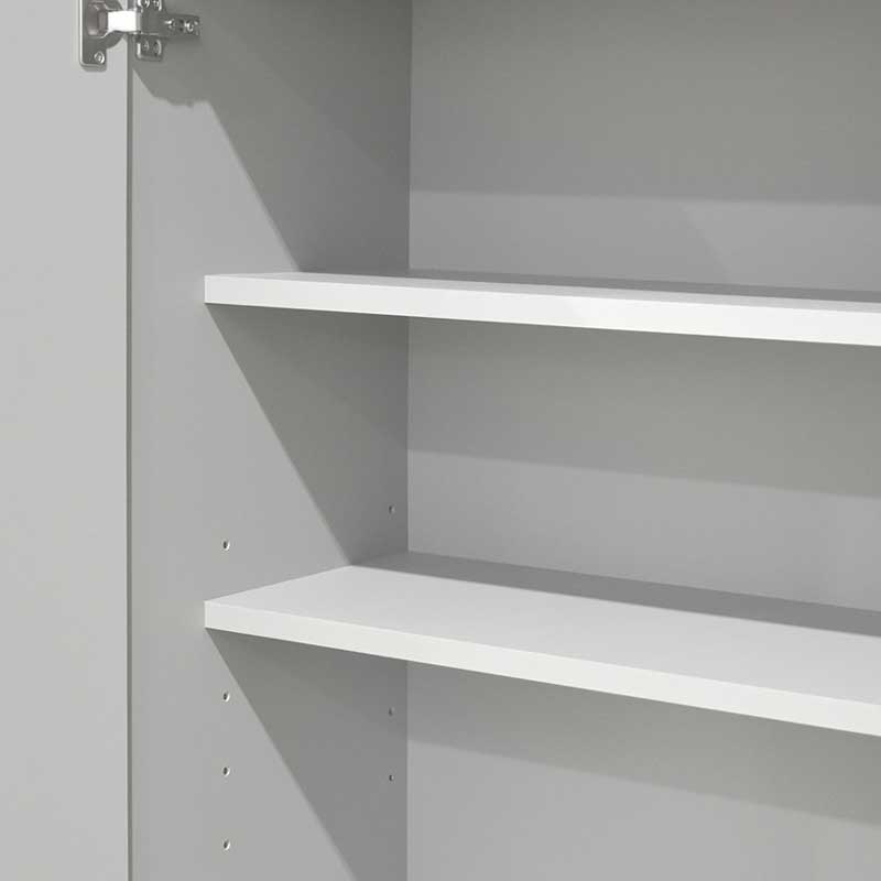 韓国インテリアに映えるモダンキャビネット｜洗練された紙すき模様とスチール脚｜幅80cm