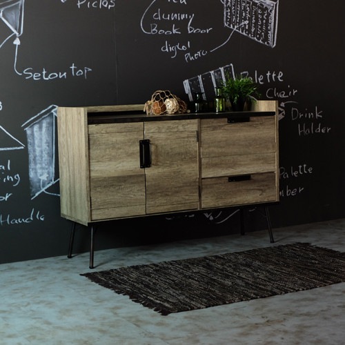 スチール脚のサイドボード SL【幅130cm】インダストリアル