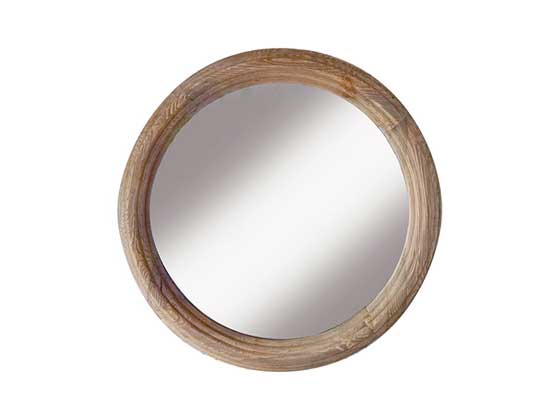 オールドパインの上品なヴィンテージライクのラウンドミラー|MOSH