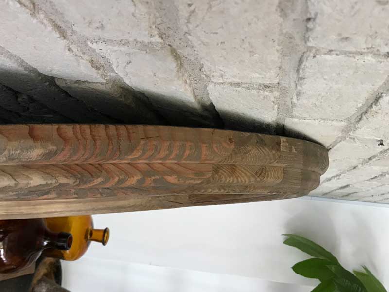 オールドパインの上品なヴィンテージライクのラウンドミラー|MOSH