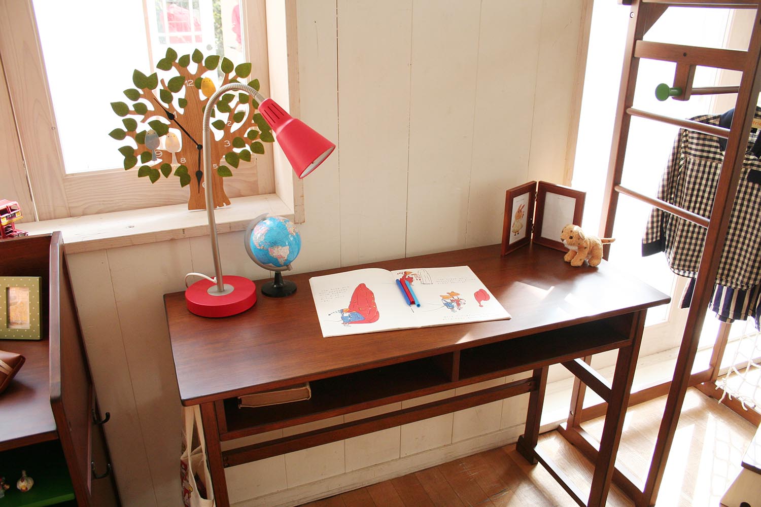 学習机 2人用 子ども レトロ ntc【幅100cm】キッズインテリア