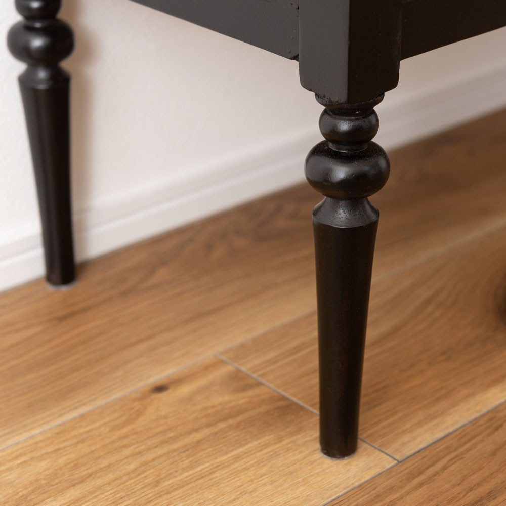 天然木×ラタンのオープンシェルフ｜ガラス天板＆クラシカルなデザイン｜幅80cm