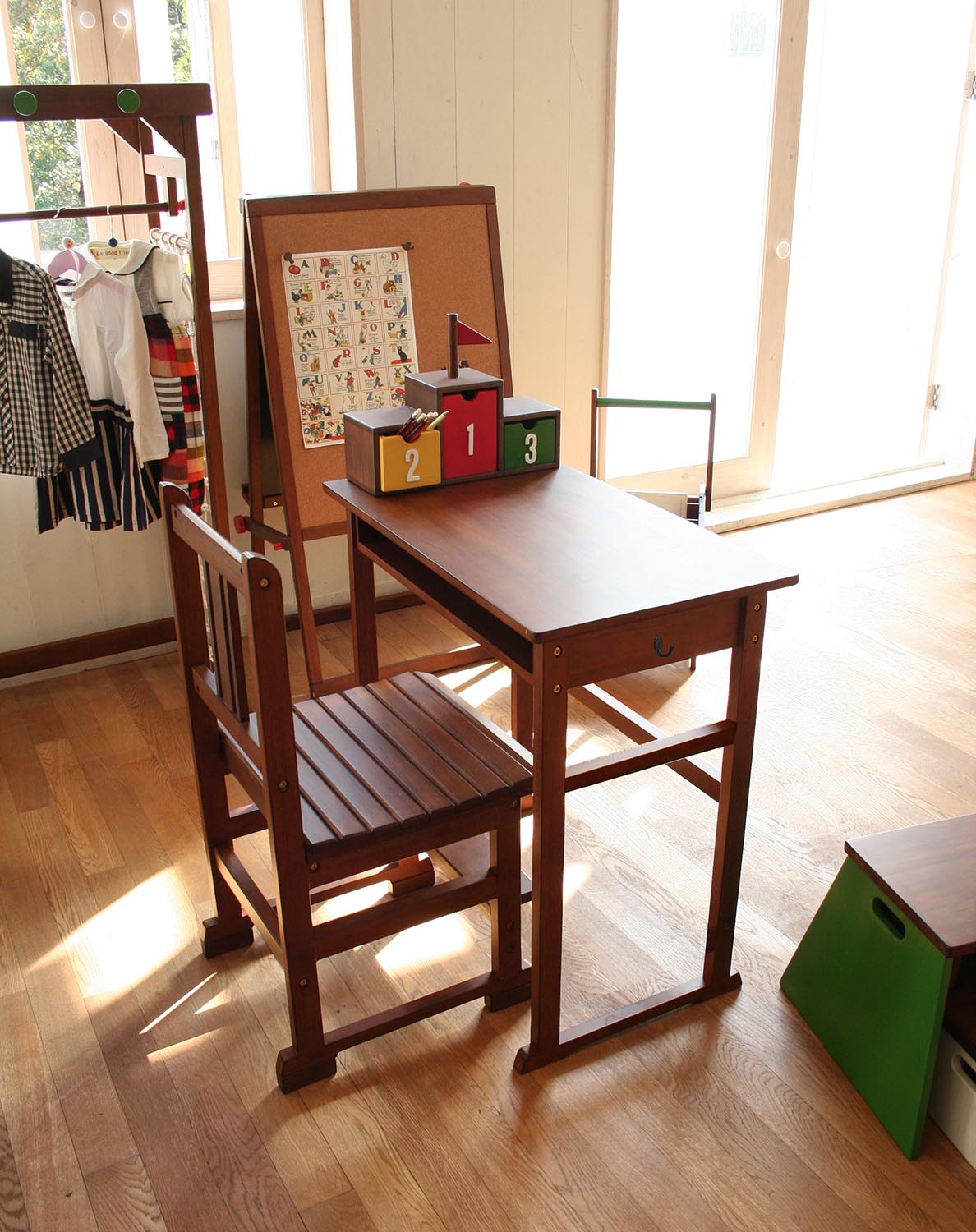 勉強机 椅子 レトロ レトロ家具 スクールデスク＆チェア 日本製 ヴィンテージ