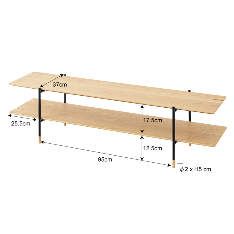 バイカラー脚のテレビボード | ruca | 幅150cm