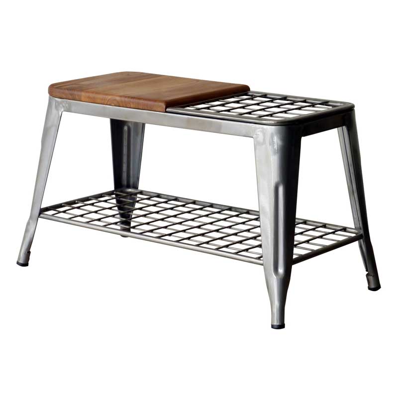 玄関に置けるオシャレなアンブレラスタンドベンチ | インダストリアル