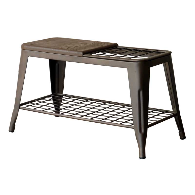 玄関に置けるオシャレなアンブレラスタンドベンチ | インダストリアル