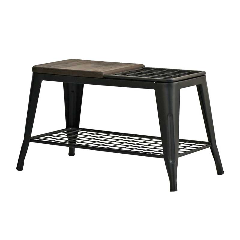 玄関に置けるオシャレなアンブレラスタンドベンチ | インダストリアル