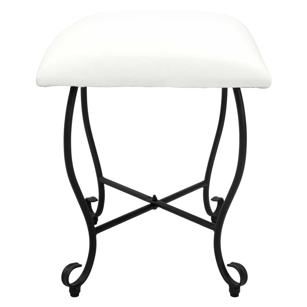 優雅な曲線と猫脚のデザインが魅力のエレガントなアイアンスツール