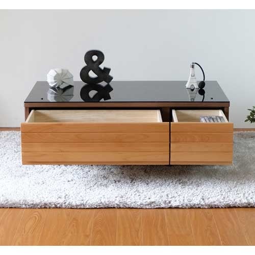 センターテーブル おしゃれな ブラックガラス 【幅100cm】 1人暮らし 家具