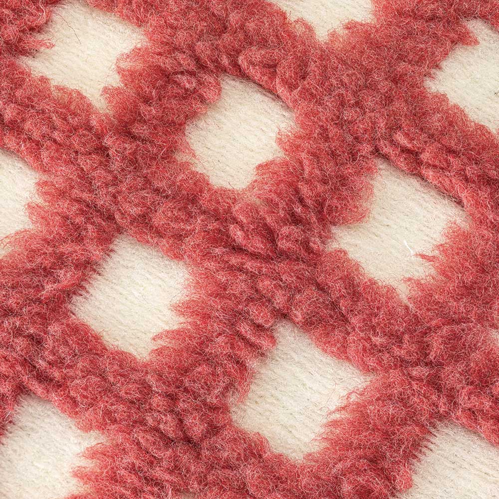 ふんわりボアのチェック柄スツール|ポップで愛らしいデザイン