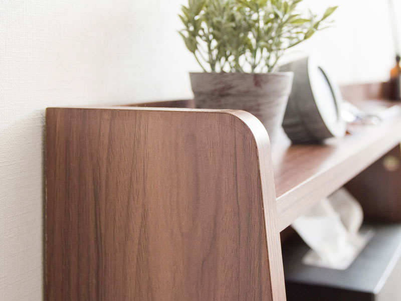 シンプルな木目調の後付けヘッドボード|幅100cm