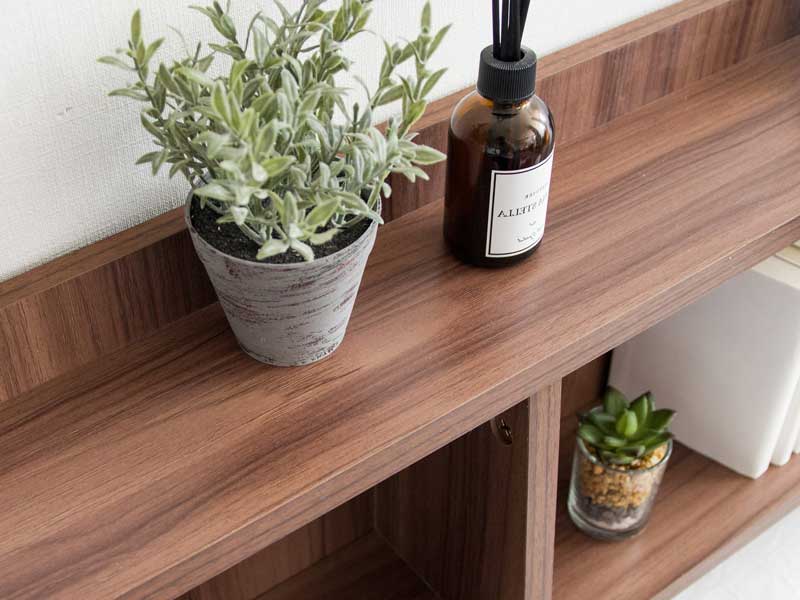 シンプルな木目調の後付けヘッドボード|幅100cm