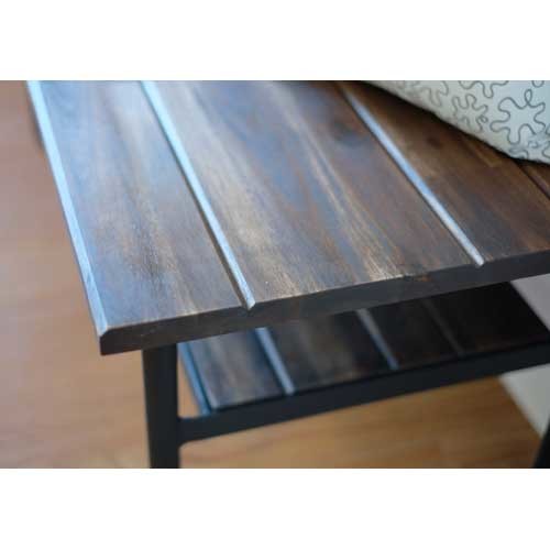 インダストリアル ベンチ型サイドテーブル テレビボードにも 【幅150cm】