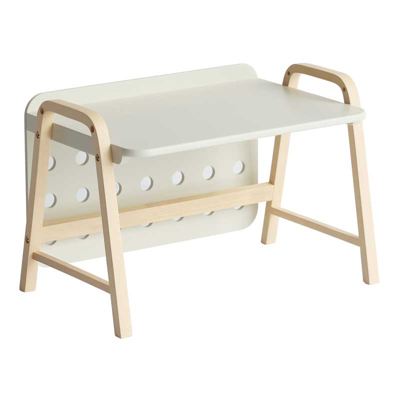 北欧風キッズデスク｜高さ調節＆棚付き学習机