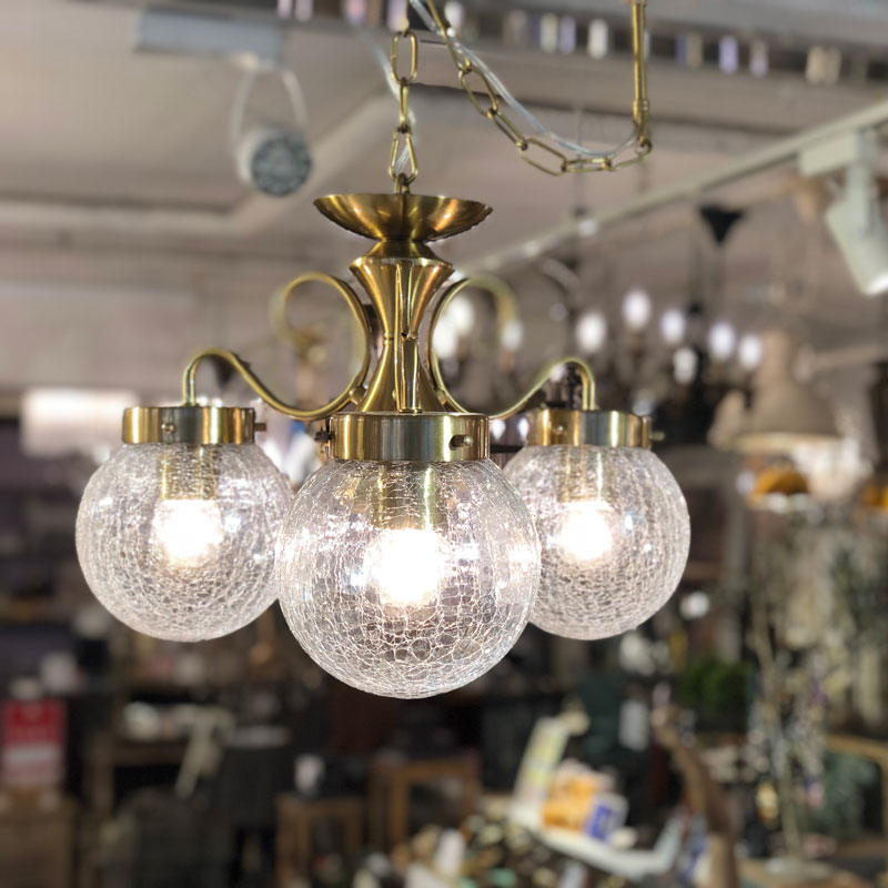 アンティーク ビンテージ 30s 40sダイヤ シャンデリア照明 フラワーベース アンティーク ビンテージ 30s 40sダイヤ シャンデリア照明 フラワーベース