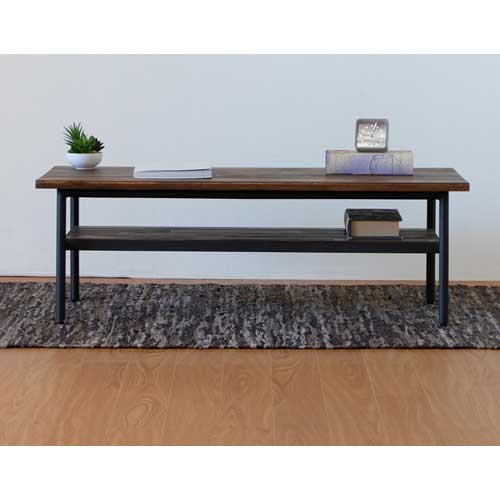 インダストリアル ベンチ型サイドテーブル テレビボードにも 【幅100cm】