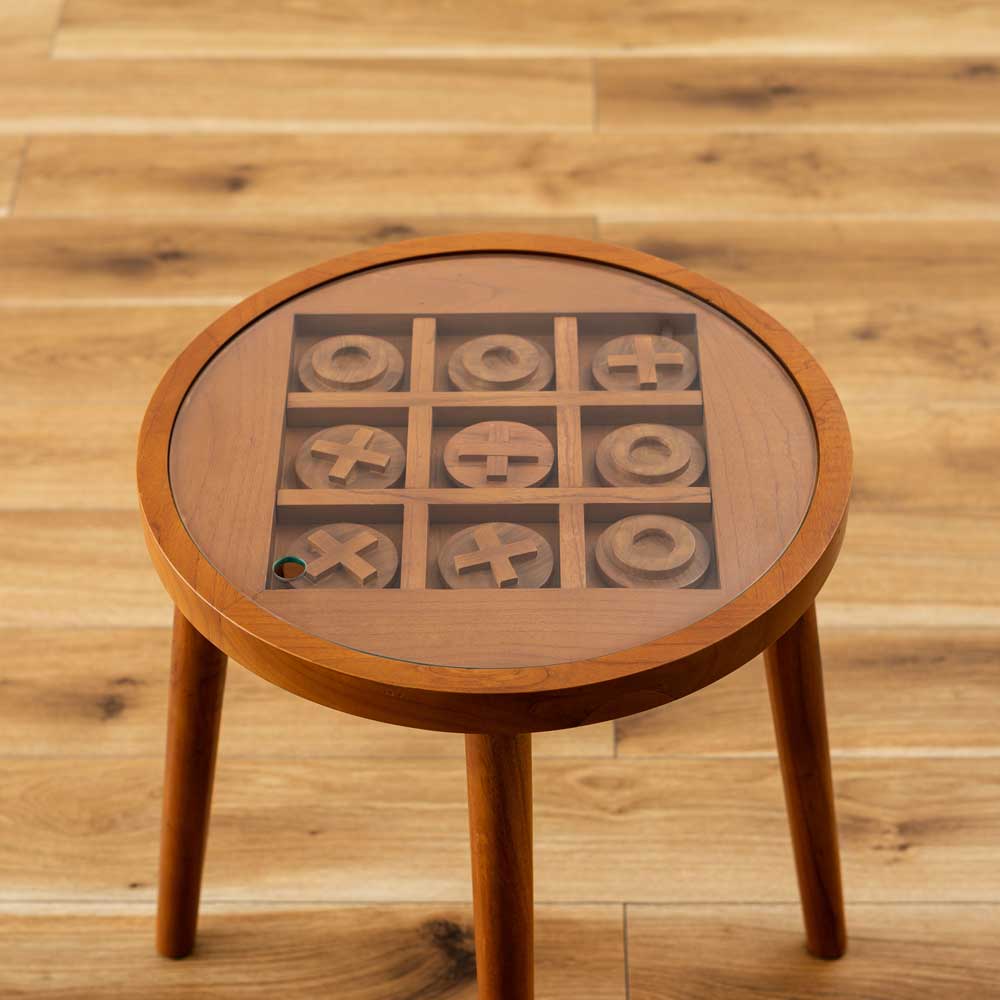 〇×ゲームデザインのサイドテーブル｜遊び心あふれるユニークなインテリア