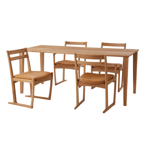 無垢材のダイニングテーブル｜ミニマルな直線デザイン