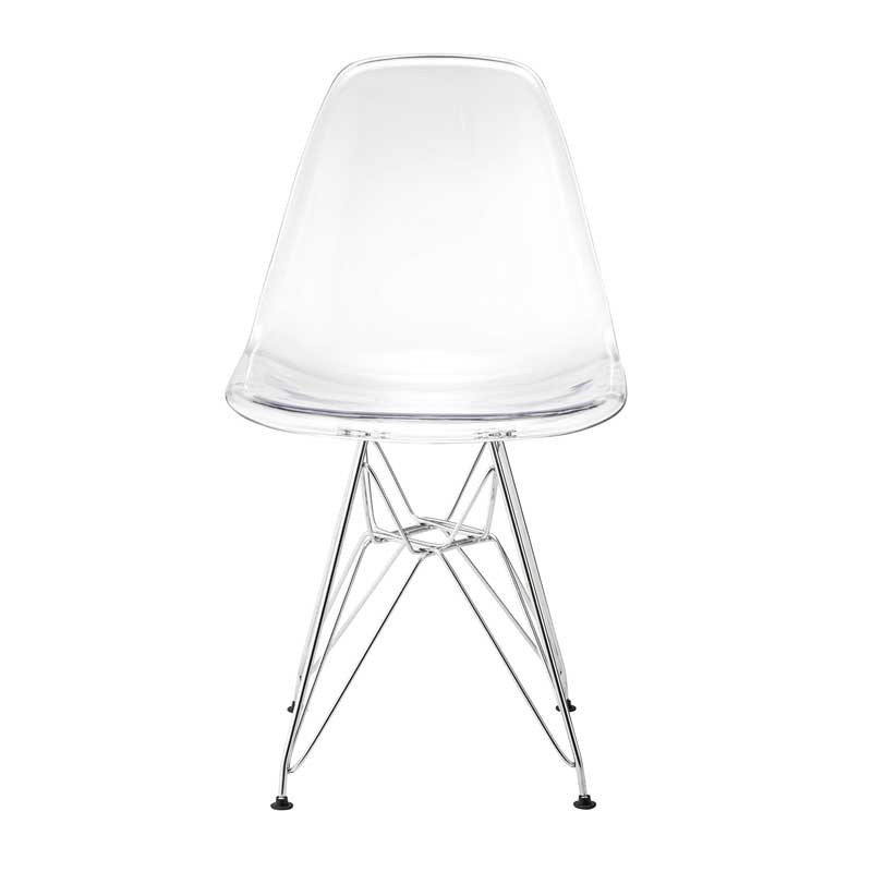 クリアダイニングチェア｜名作風デザインと透明美｜ミッドセンチュリーモダン空間に