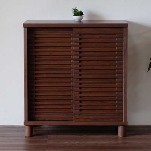 和風デザインのシューズボックス｜幅80cm