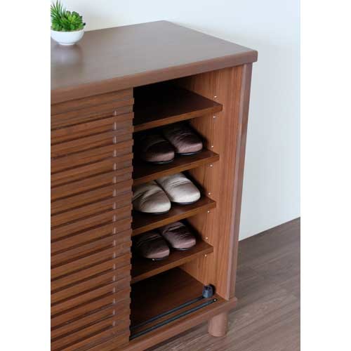 和風デザインのシューズボックス｜幅80cm