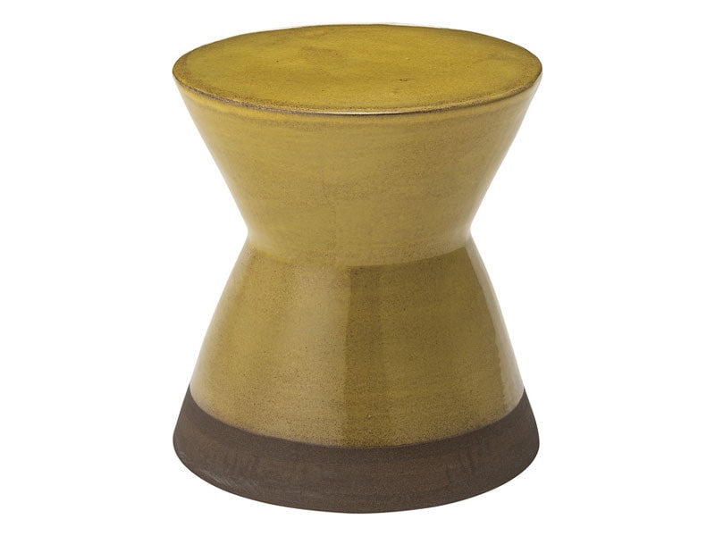 陶器製のカラフルなスツール|屋外使用可