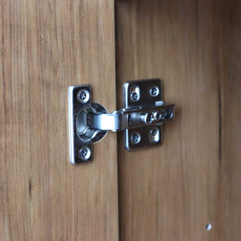 北欧ヴィンテージシェルフ｜アカシア無垢が映える魅せる＆隠す収納付きキャビネット