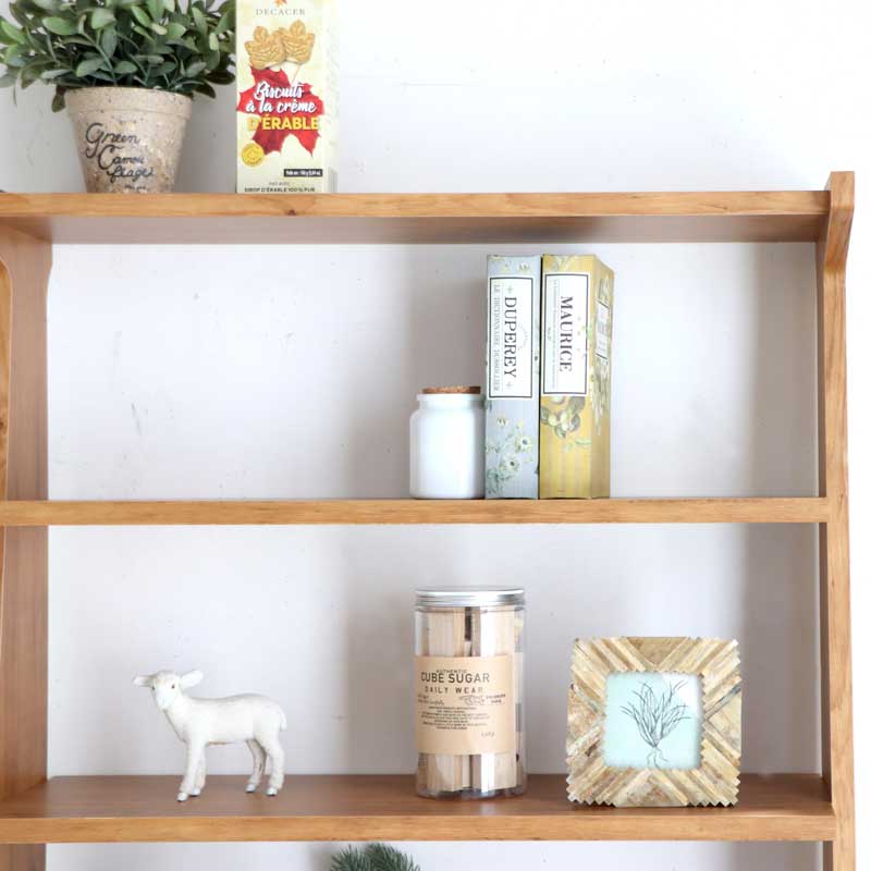北欧ヴィンテージシェルフ｜アカシア無垢が映える魅せる＆隠す収納付きキャビネット