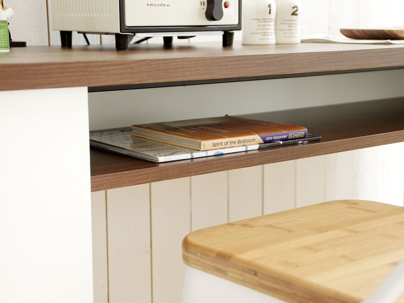 【新品未使用（未開封）】カウンターテーブル（棚板付き） 楽天市場】キッチンカウンター テーブル 幅90 奥行40 伸縮