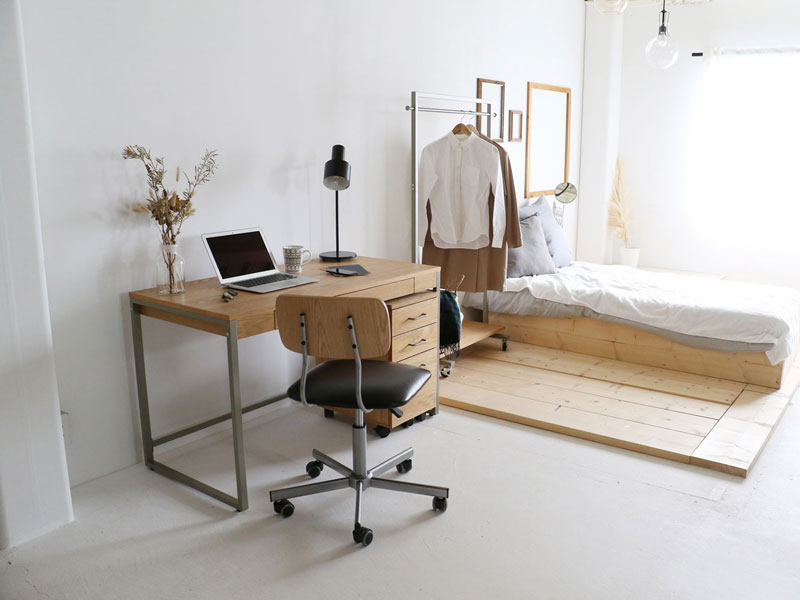 ブルックリンデザインのコンパクトなオフィスチェア｜キャスター付き