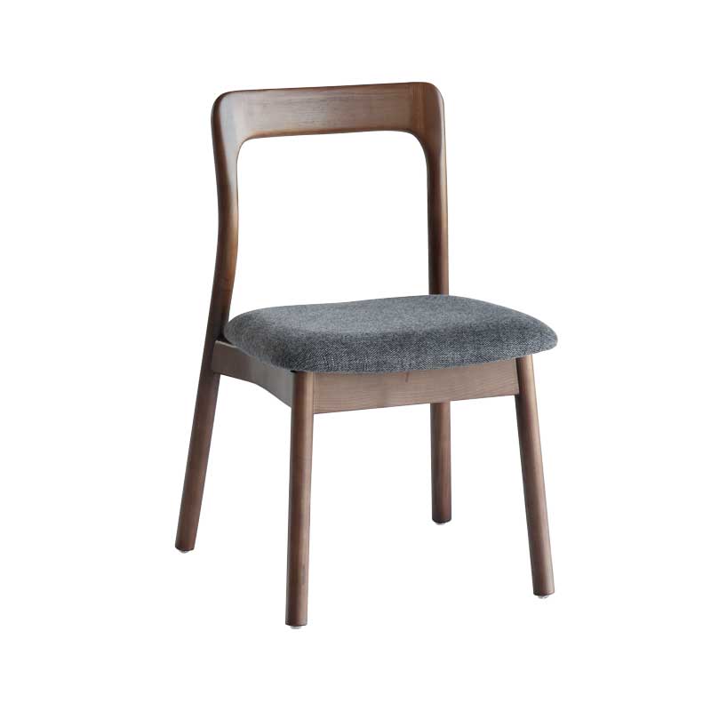 北欧テイストのシンプルな2脚セットのダイニングチェア｜優雅な曲線と天然木の美しさ