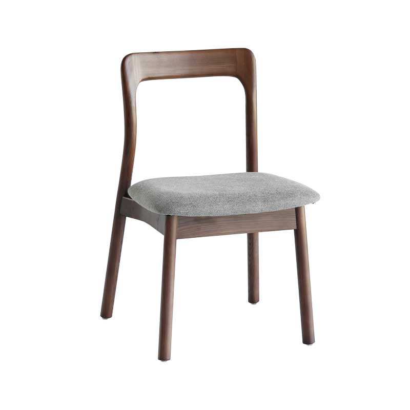 北欧テイストのシンプルな2脚セットのダイニングチェア｜優雅な曲線と天然木の美しさ