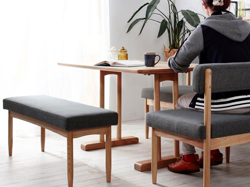 自由にレイアウトできる洗練された北欧デザインのダイニングセット｜Air｜4点セット