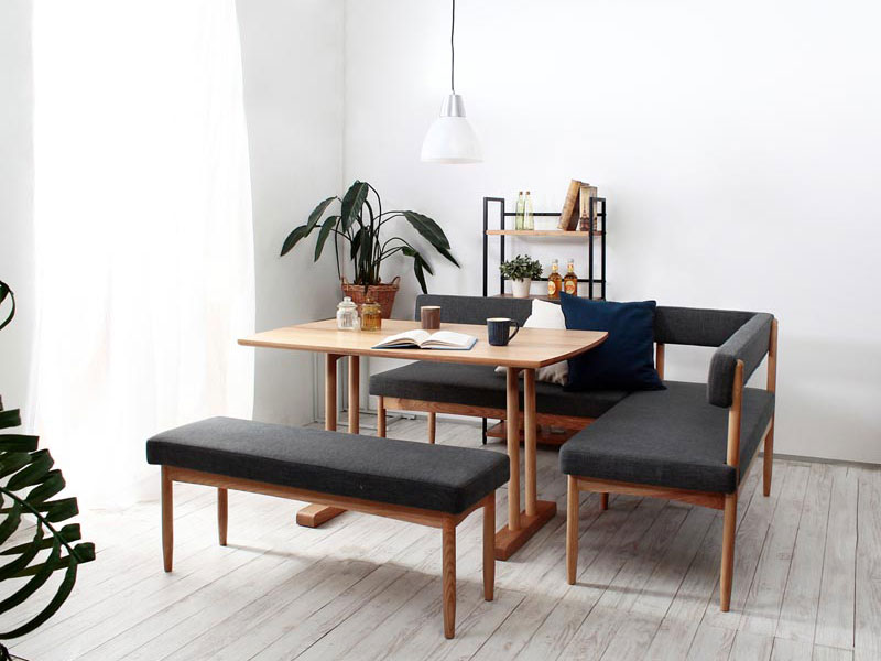 自由にレイアウトできる洗練された北欧デザインのダイニングセット｜Air｜4点セット