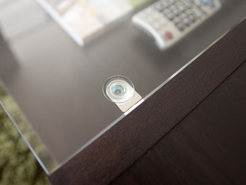 ガラス天板×木のセンターテーブル｜シンプルモダン