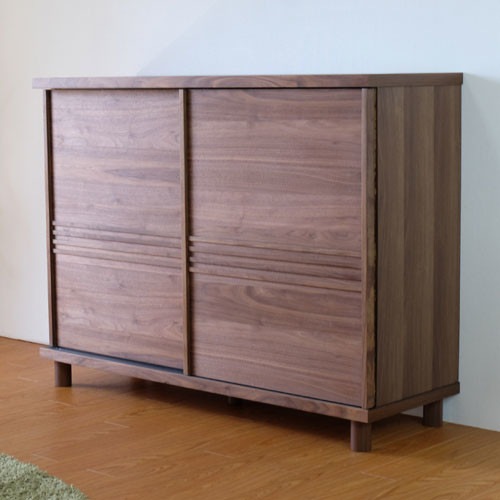 シューズボックス 薄型 リビングボードにも【幅120cm・奥行40cm】 おしゃれなインテリア