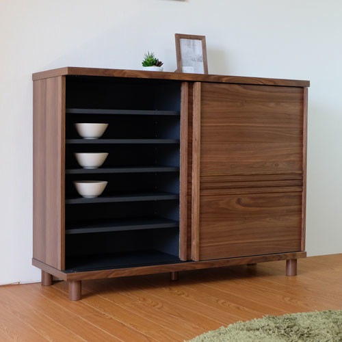 シューズボックス 薄型 リビングボードにも【幅120cm・奥行40cm】 おしゃれなインテリア