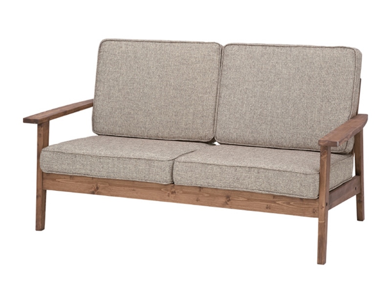 2人掛けデザイナーズ木枠ソファ