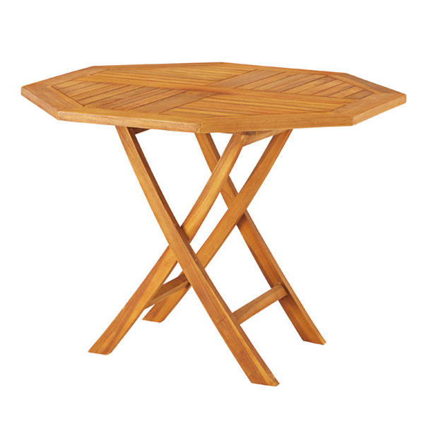 チーク材を使用したオイル仕上げの八角形ガーデンテーブル | ガーデン