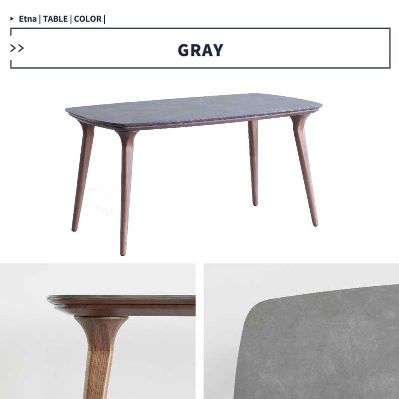 スタイリッシュなセラミック天板×天然木のダイニングテーブル｜幅140cm