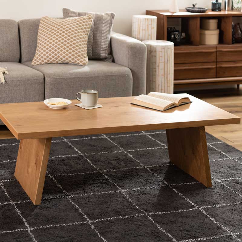 天然木の北欧風ローテーブル｜幅120cm | インテリア・家具の通販