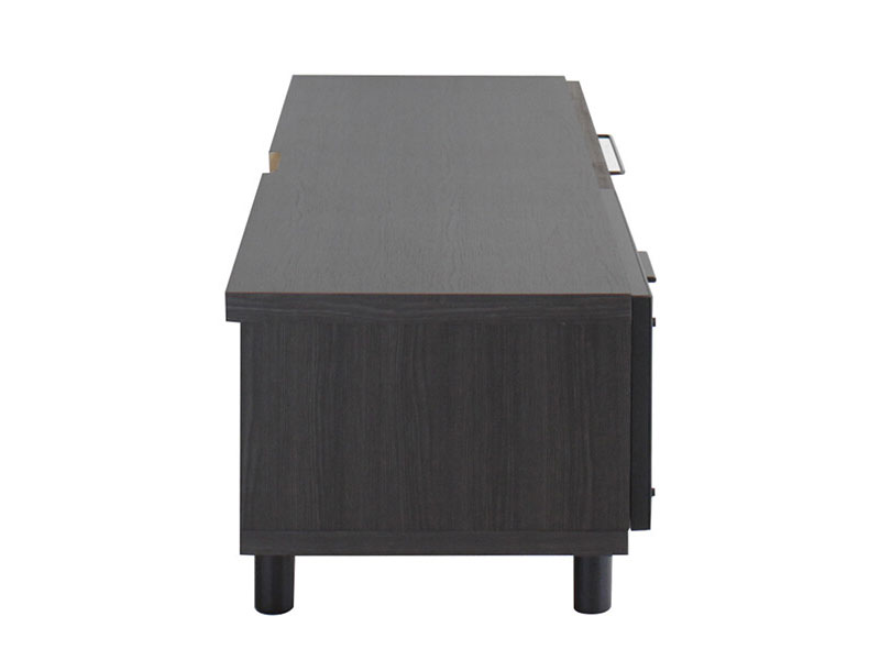 ヴィンテージ調のTVボード | 木目の強い個性的な前板とブラックの本体 | 幅150cm