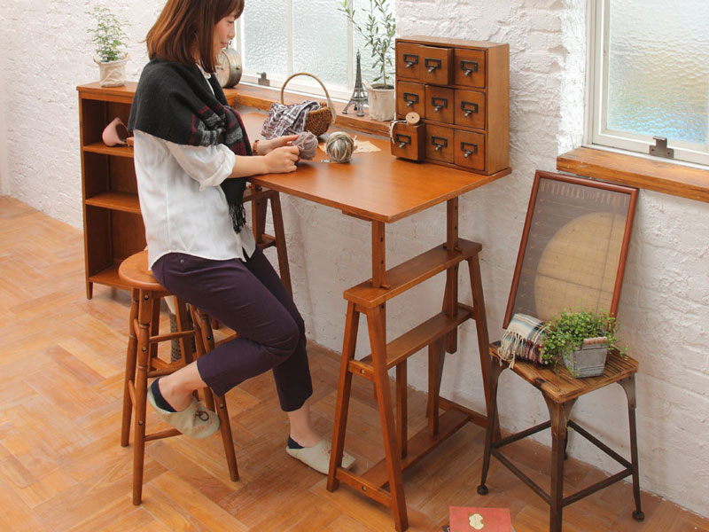 アトリエ雰囲気のスツール｜座面の高さ45cm｜アンティークインテリア